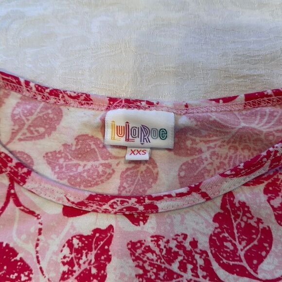 LuLaRoe buttery soft Irma tunic High Low Floral Size XXS Womens Pink White - Picture 4 of 8
